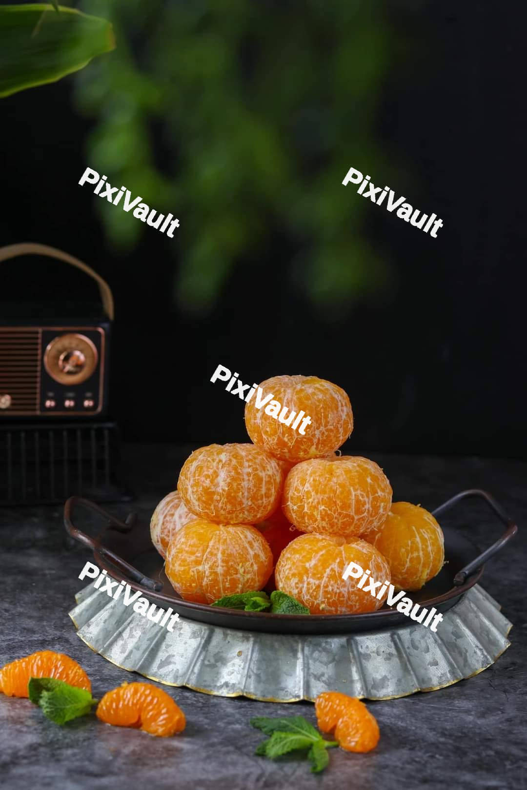 Peeled tangerines